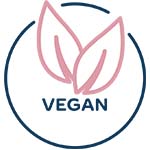 Rose Quartz badge vegan